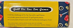 10 Piece Tic Tac Toe Golf Game w/ 5.5” Mahogany Wood Game Board NIB Office Gift