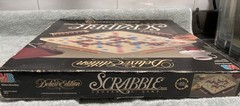Milton Bradley Scrabble Deluxe Crossword Board Game Rotating Turntable 1988