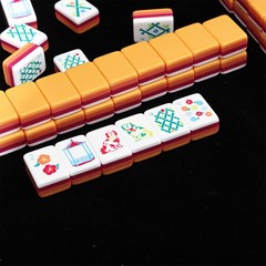 New vibrant layered mahjong tiles – American style 160 tiles – Vitality Orange