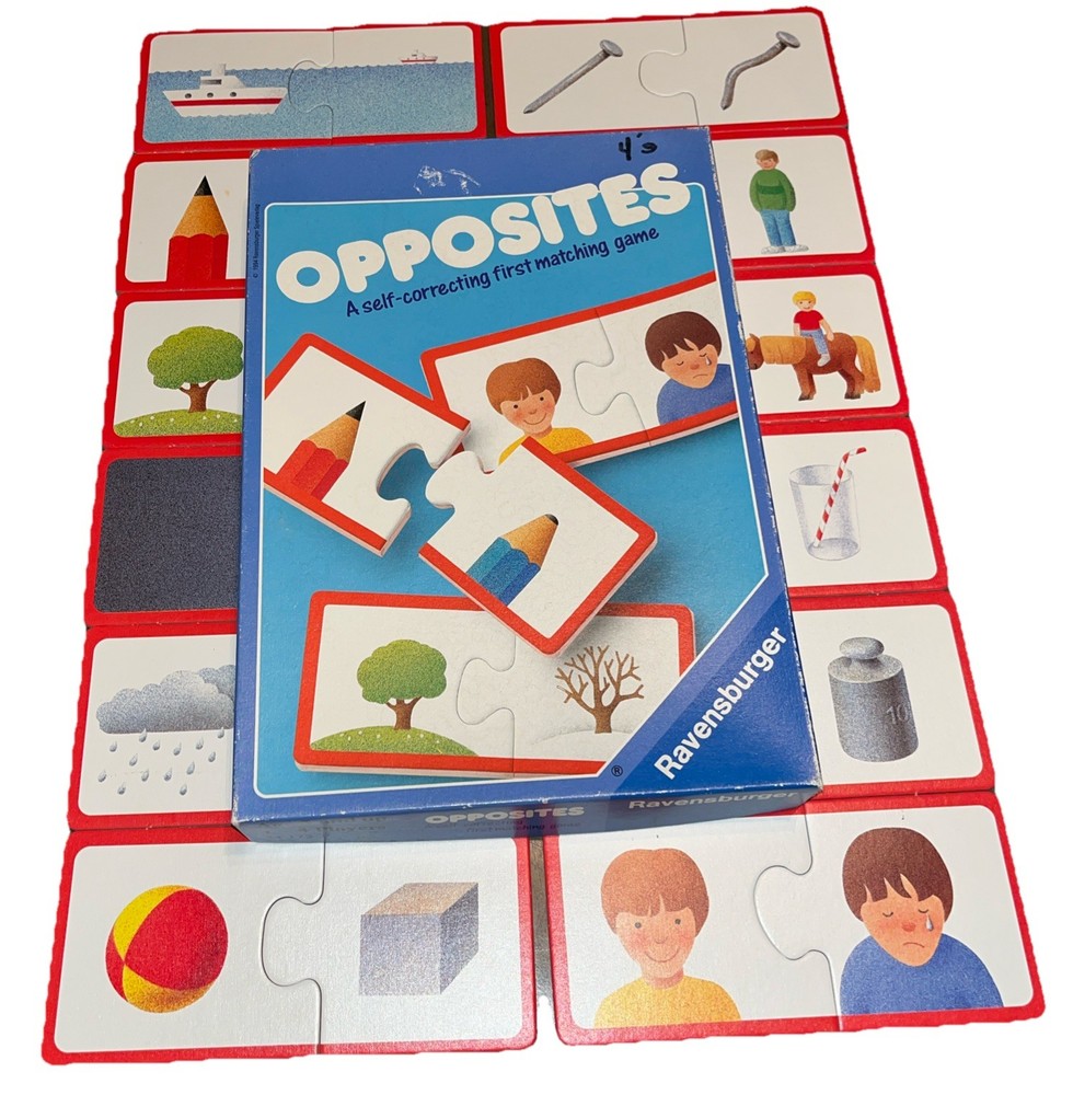 Vtg Ravensburger Opposites Self correcting First Matching Game Fun Education A4