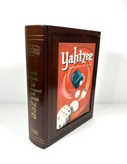 Yahtzee Game Vintage Collection Bookshelf Edition Wooden Box Complete Free Ship