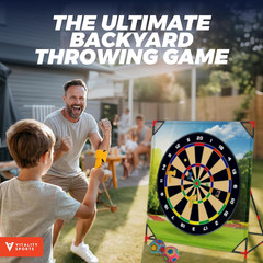 4-in-1 Backyard Sport Game Set: Golf, Axe Throwing, Soccer & Bean Bags