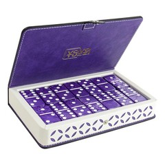 Vovotuzzi Dominos Set for 5.5 inches x 8.5 x 1.68 inches, Purple