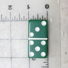 Vintage Puremco MarbleLike Green Standard Dominoes Set of 28 & Box – Made in USA