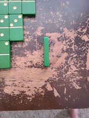 Marblelike Standard Green Dominoes
