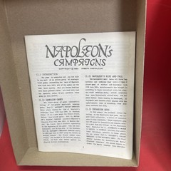 Napoleon’s Italian Campaigns – COMPLETE GTD Punched Complete 1983 Wargame