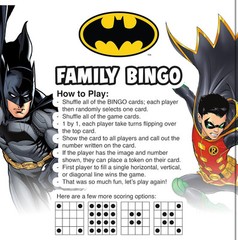 DC Batman Family Bingo By Aquarius 2-18 Players 30-60 Minutes Age 8+