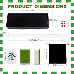 Mini Chinese Mahjong Set – 144Pcs Traditional Travel Game with Case, Portable Sm