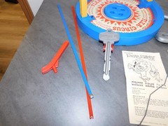Vtg 1965 Mattel FLEA CIRCUS Magnetic Acrobatic Action Board Game *Read discrip.