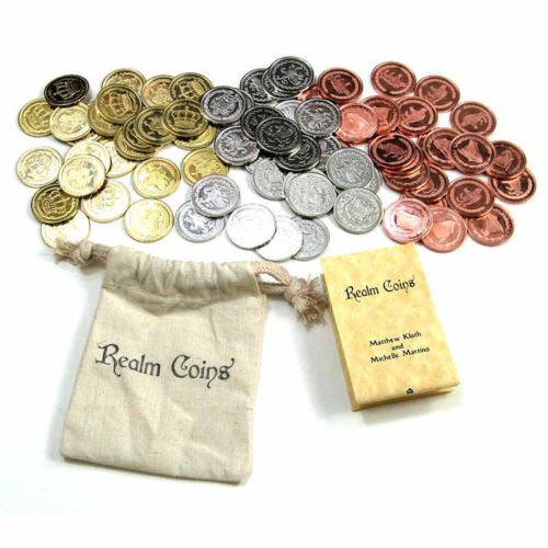 75 Realm Coins Fantasy Coins Game Real Metal Tokens Board Games Cosplay RPG LARP