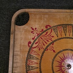Antique Carrom Company Double Sided Wood Game Board No. 1 Archarena 28.5″X28.5″