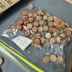 Rare Antique Bingo Set Complete with 50 Cards, Wooden Call Numbers New Unplayed