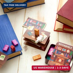 Bookshelf By Alley Cat Games Ages 8 2-4 Players Cooperative Stacking Game Skill