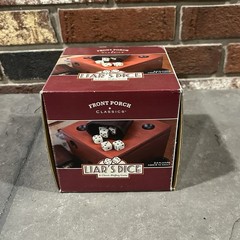 Front Porch Classics Liar’s Dice A Classic Bluffing Game set in storage case – B