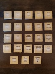 AGE OF MYTHOLOGY BOARD GAME TILES BUILDING BLOCKS TERRAIN RESOURCE 180 PIECES