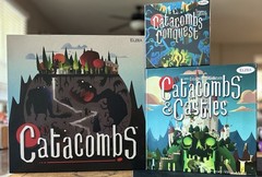 Catacombs KS Edition Board Game + Castles Expansion, Resurrection Pack 1 & 2