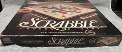 Milton Bradley Scrabble Deluxe Crossword Board Game Rotating Turntable 1988