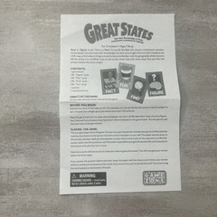 Great States Board Game Complete Game Zone USA Geography Trivia