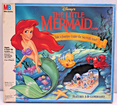 1992 Milton Bradley Disney’s The little Mermaid 3-D Board Game Complete