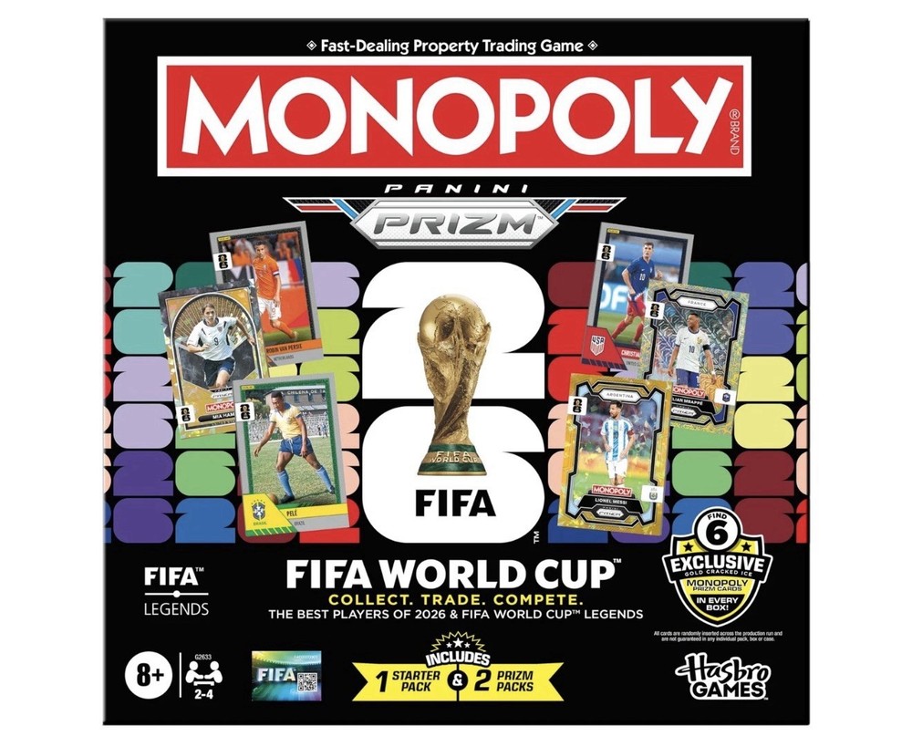 Monopoly – Panini Prizm Packs FIFA World Cup Soccer 2026 Board Game