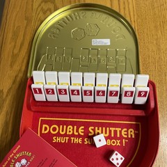 DOUBLE SHUTTER Shut the Super Box Game in Tin Blue Orange Games Manual Excellent