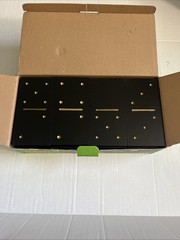 Dominoes Double Six Jumbo Set of 28 Black title w/White Dots (US Seller)
