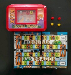 DOUBLE DRAGON Tiger Pocket Travel Games 1989 Klix COMPLETE w/ Manual & Pieces