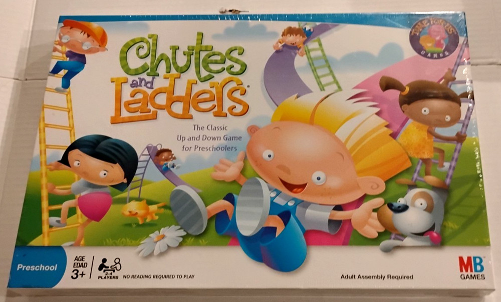 Board Game Chutes and Ladders For 2 to 4 Player Kids Age 3 to 7 Years Old Sealed