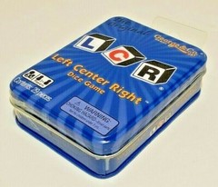 LCR Left Center Right Dice Game – BLUE TIN – The Original George & Co **NEW**