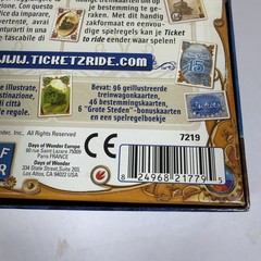 Days of Wonder Ticket to Ride – The Card Game Box Complete Alan R. Moon