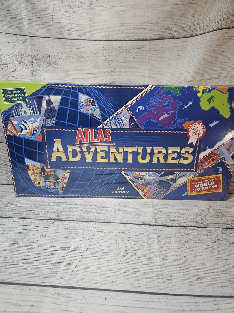 Atlas Adventures Board Game – NEW OLD STOCK – 2004 – Sealed! Green Board Game