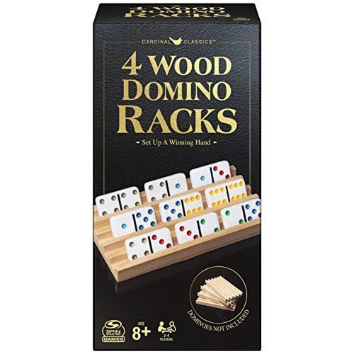 Wooden Domino Trays Set of 4 Wood Domino Racks Domino Holders for Domino Tiles