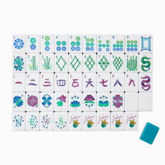 160Pcs 4-Layer Turquoise Acrylic American Mahjong Set fast ship