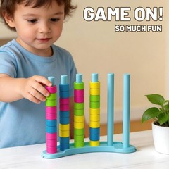 Color Matching Challenge Game – Fast-Paced Ring Stacking Puzzle for 1-2 Players