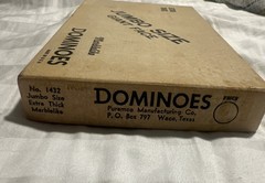 Extra Thick Jumbo Size Giant Face Marblelike Dominoes Made In USA￼