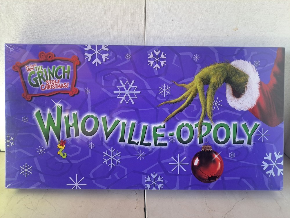 NEW SEALED WHOVILLE-OPOLY Boardgame How the Grinch Stole Christmas Monopoly