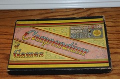 VICTORIAN COMPENDIUM OF GAMES, ORIGINAL BOX TRADITIONAL GAME NOT COMPLETE OLD***