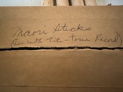Vintage Maori Stick Game 45 record sticks set New Zealand Titi toria Ti Rakau