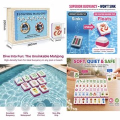 Meizinme Floating Mahjong Tile Set for Pool,160 American Mahjong Tiles Waterp…