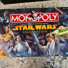 Monopoly Star Wars Saga Edition Board Game 2005 Complete Set