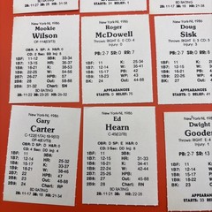 Avalon Hill MLB Statis-Pro Baseball “Great Teams” – 1986 New York Mets Players