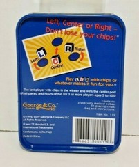 LCR Left Center Right Dice Game – BLUE TIN – The Original George & Co **NEW**