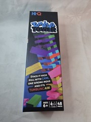 Tumbling Tower Color Stack Game, Blocks with Dice – 48-Piece Wooden Stacking …
