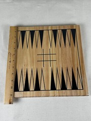 NEW ~ New Entertainment Board Game Backgammon ~ Hand Crafted Solid Wood Set