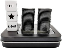 Left Right Center Dice Game Prime Set with 3 Dices + 40 Chips.Left on The Produc