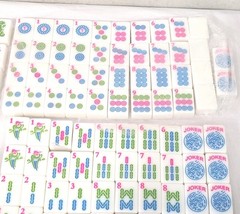 American Mahjong Game Set 166 Engraved Tiles Plain White Backs with Black Case