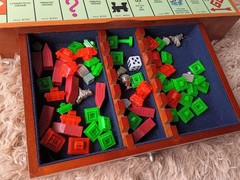 Monopoly Deluxe Wooden Storage Box Parker Brothers Board Game Collector Edition