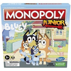 Hasbro Gaming Monopoly Junior Bluey Edition 10.51 x 13.11 x 0.1 inches, Blue
