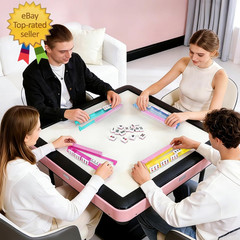 Non-Slip Mahjong Racks with Pushers, 4-Pack Clear Acrylic Racks,American Mahjong