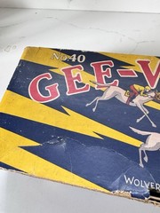 Vintage Gee-Wiz Racing Game No.40 Wolverine Supply w/ Box Horse Race Toy